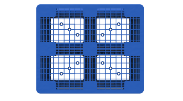 1000 x 1200 Double Leg Plastic Pallet - Image 2