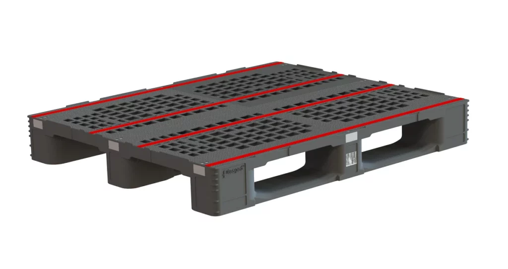 1200 x 1000 mm Pallet rackable to 1300 lbs