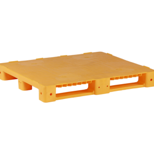 48 x 40 Solid Deck Yellow FDA Pallet with lip