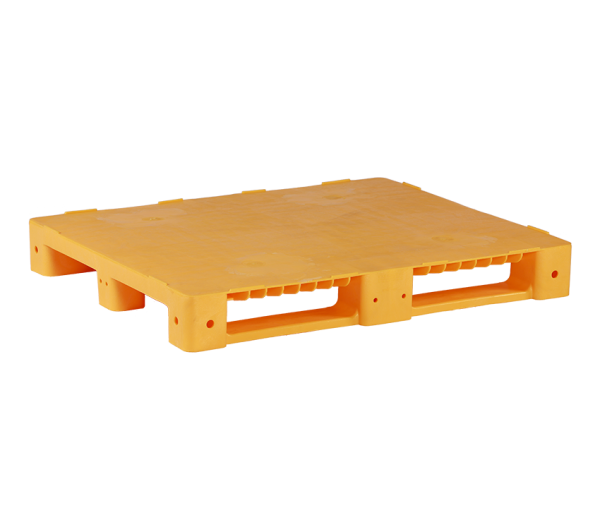 48 x 40 Solid Deck Yellow FDA Pallet with lip