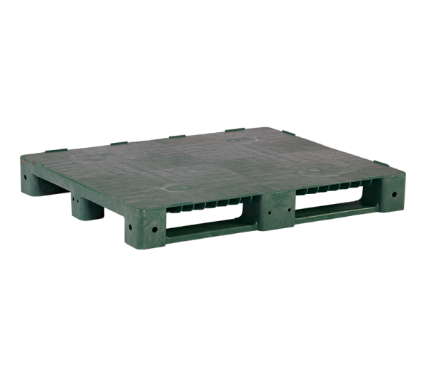48 x 40 Solid Deck Green FDA Pallet with lip