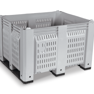 48 x 40 x 31 Vented High Impact Bulk Bin - Runners: Short Side