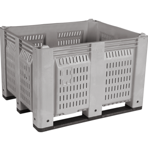 48 x 40 x 31 Vented High Impact Bulk Bin - Runners: Long Side