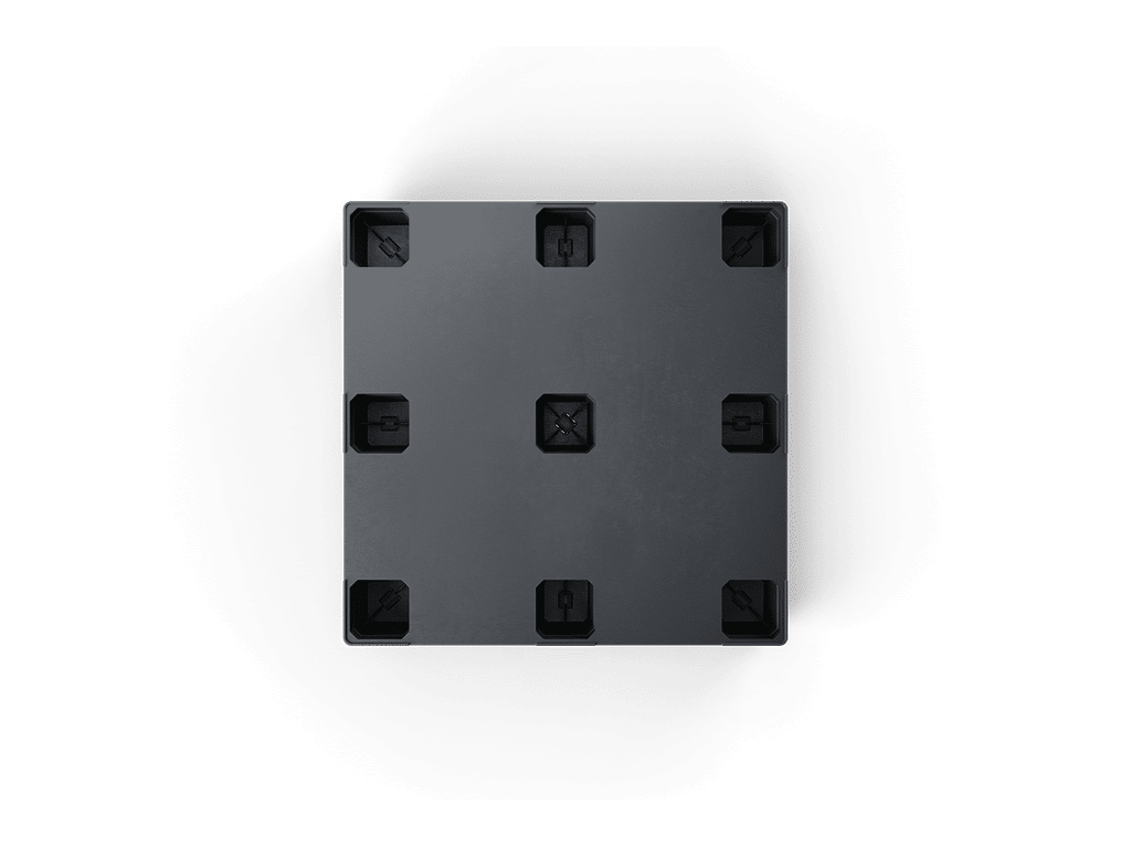 43 x 43 Closed Deck 3 Runner Container Pallet - Image 3