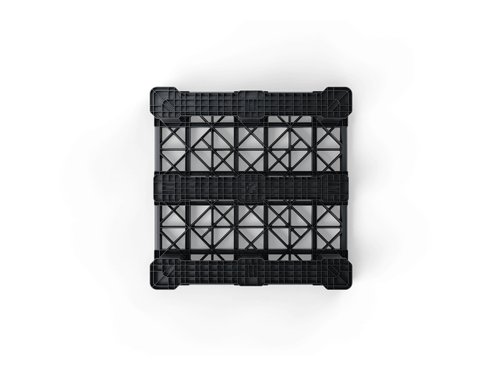 45 x 45 Open Deck 3 Runner Container Pallet - Image 4