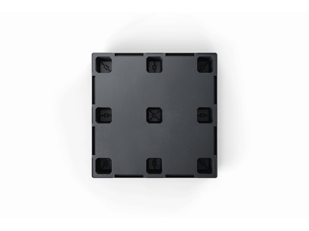 45 x 45 Closed Deck 3 Runner Container Pallet - Image 3