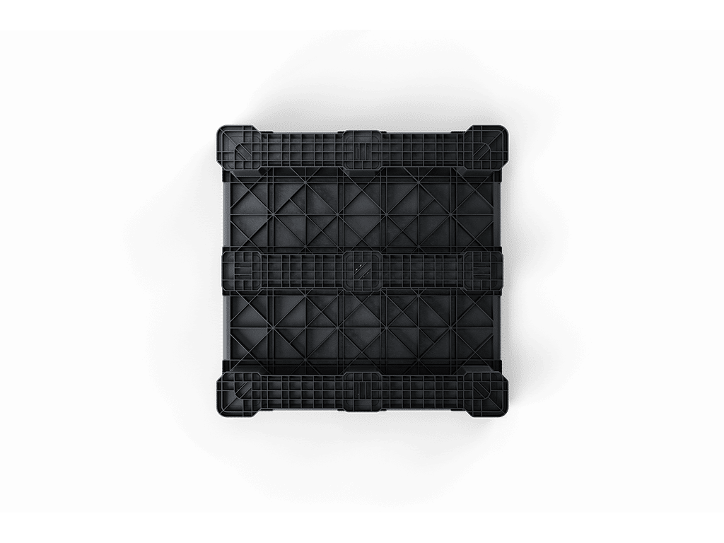 45 x 45 Closed Deck 3 Runner Container Pallet - Image 4