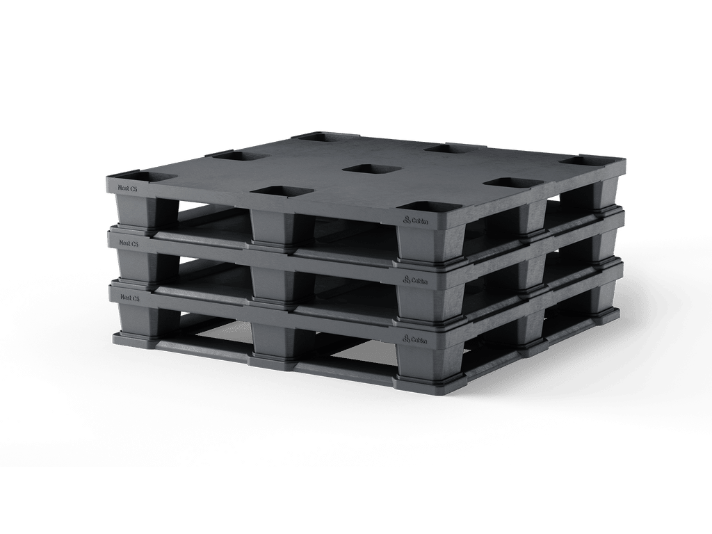 43 x 43 Closed Deck 6 Runner Container Pallet - Image 4