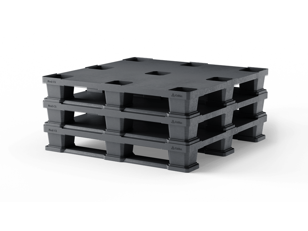43 x 43 Closed Deck 3 Runner Container Pallet - Image 4