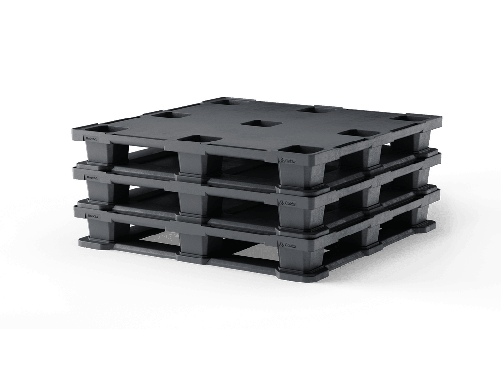 45 x 45 Closed Deck 6 Runner Container Pallet - Image 5