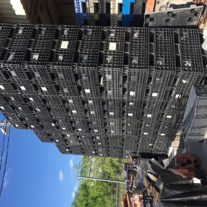 Used 48 x 45 x 17-21” fixed wall containers