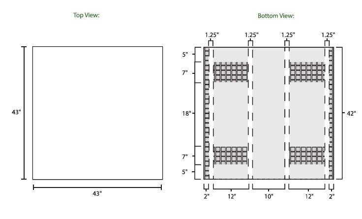 43 x 43 Custom Plastic Lumber Pallet - Image 4