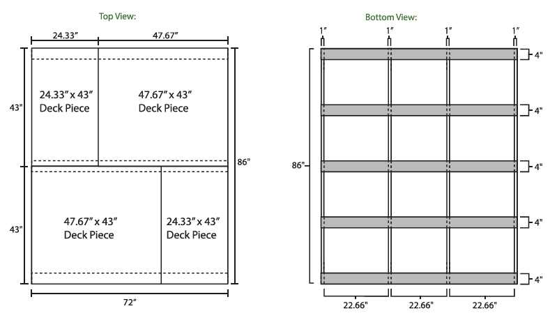 72 x 86 Plastic Lumber Pallet - Image 4