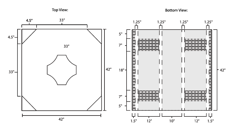 42 x 42 Custom Barrel Plastic Lumber Pallet - Image 5