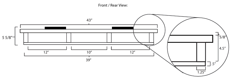 43 x 43 Super Sack Custom Plastic Lumber Pallet - Image 6