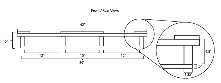 42 x 42 Custom Barrel Plastic Lumber Pallet - Image 7